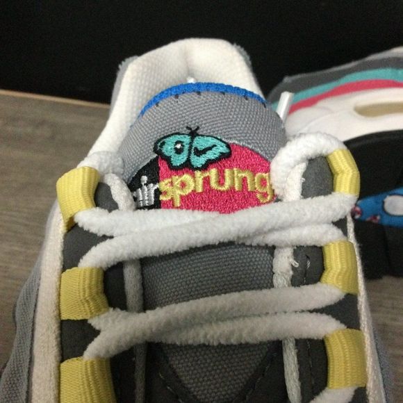 Nike Air Max 95 SE Sprung Grey Blue Pink Shoes DN4371-001 Youth 5Y Boys Girls - Picture 7 of 9